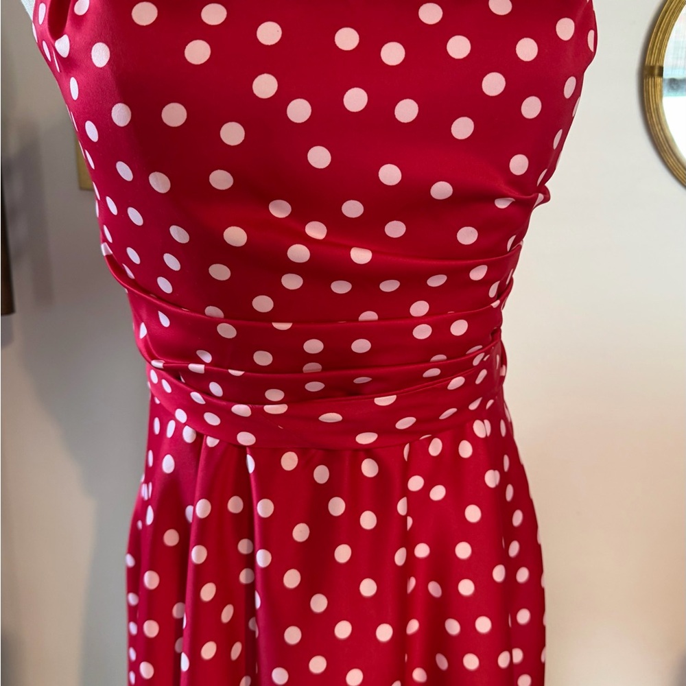 Fabulous Red Polka Dot Fit and Flare Dress! - Picture 10 of 16